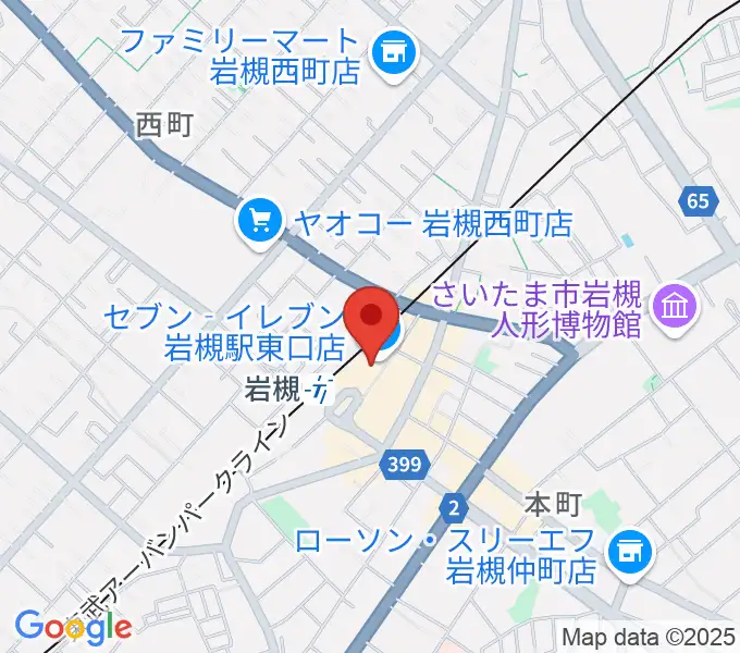 岩槻駅東口コミュニティセンターの地図