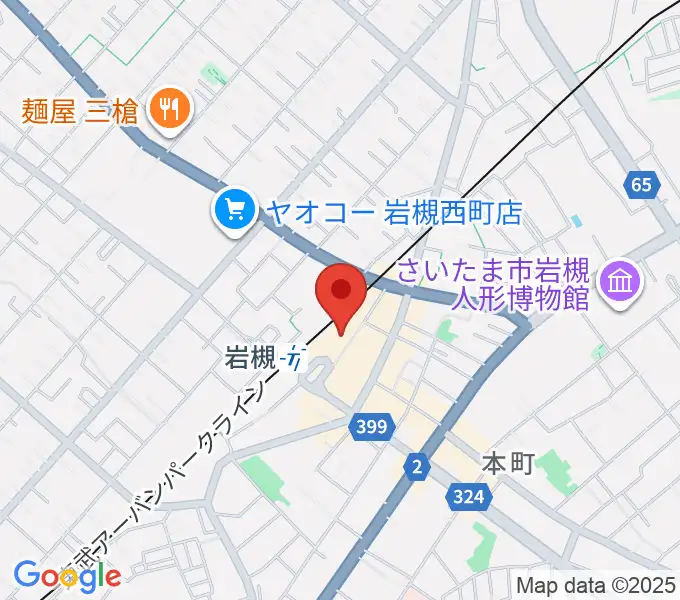 岩槻駅東口コミュニティセンターの地図