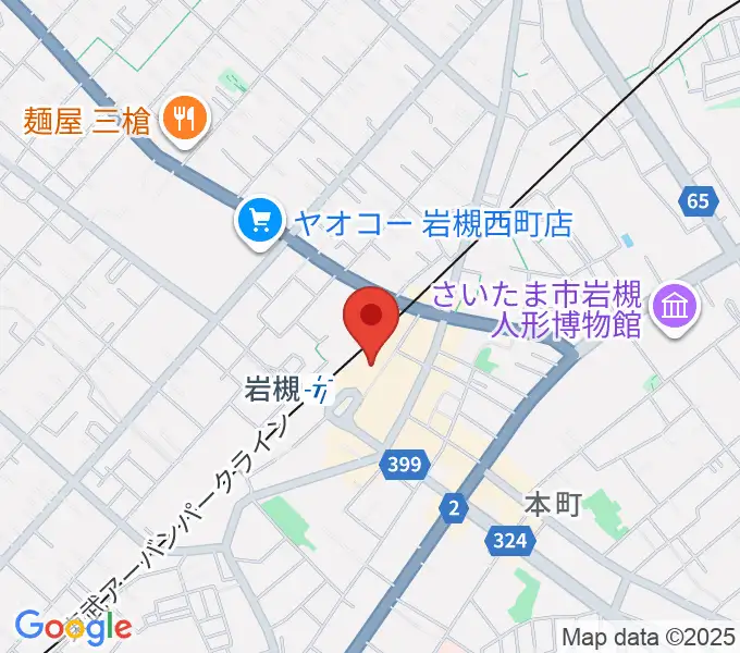 岩槻駅東口コミュニティセンターの地図