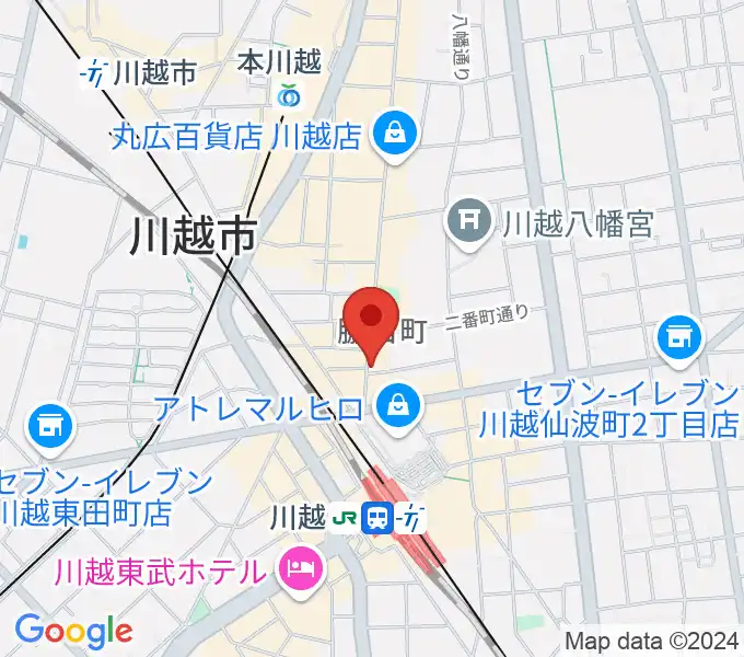 川越Jammin'の地図