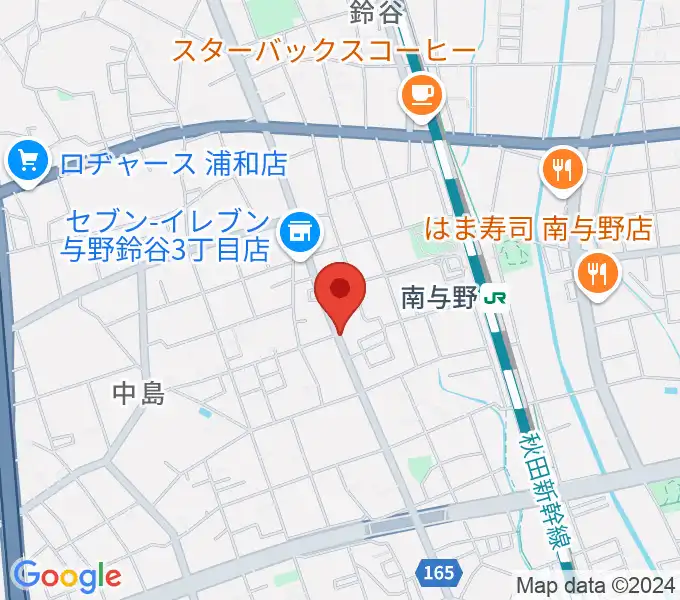 南与野ジャズマルの地図