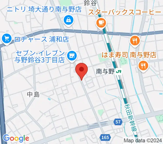 南与野ジャズマルの地図