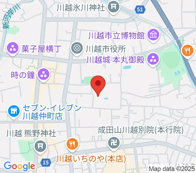 川越市やまぶき会館の地図
