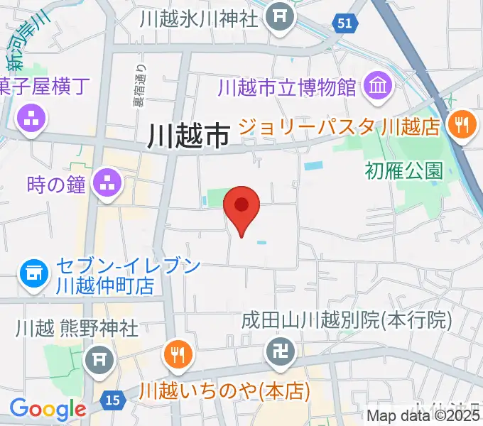 川越市やまぶき会館の地図