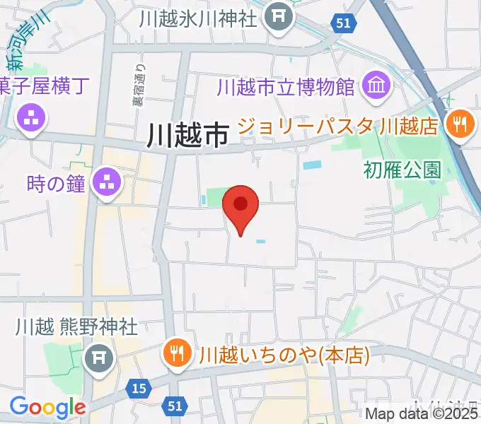 川越市やまぶき会館の地図