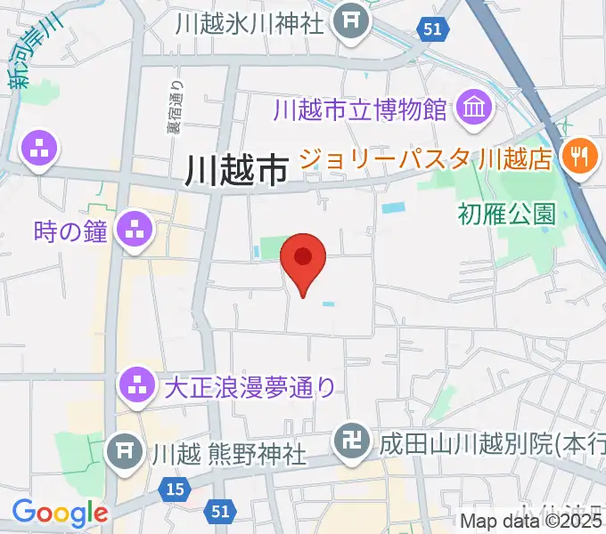 川越市やまぶき会館の地図