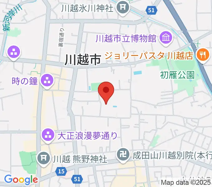 川越市やまぶき会館の地図