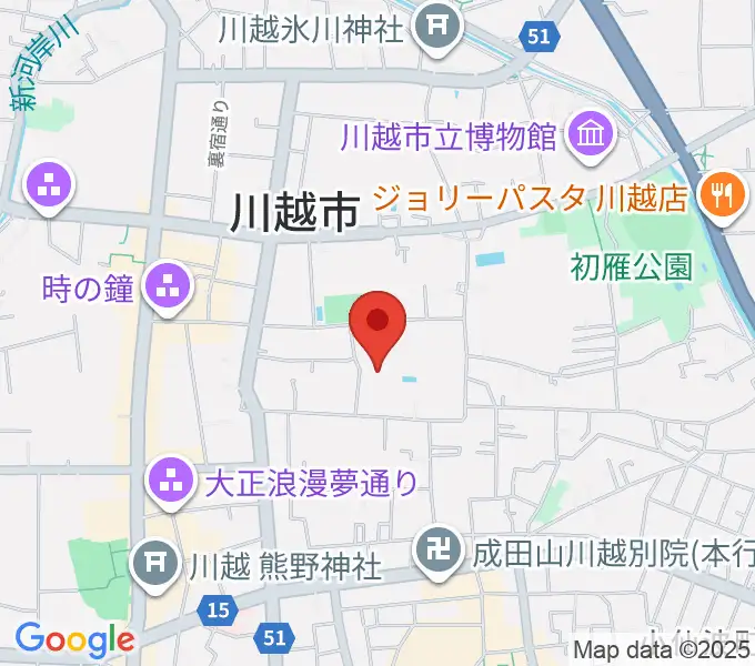 川越市やまぶき会館の地図