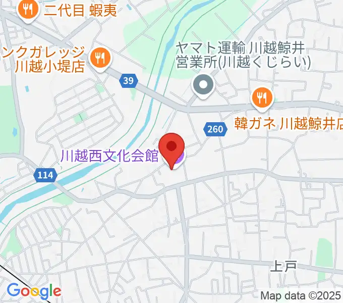 川越西文化会館 メルトの地図