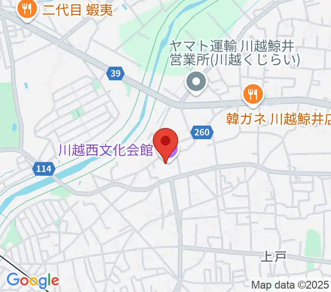川越西文化会館 メルトの地図
