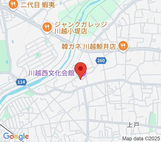 川越西文化会館 メルトの地図