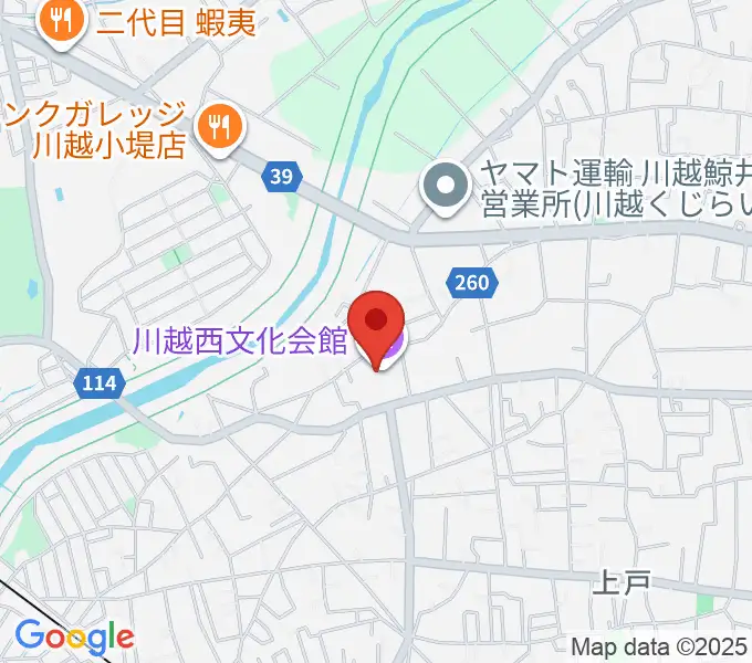 川越西文化会館 メルトの地図