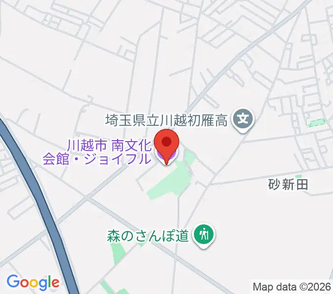 川越南文化会館 ジョイフルの地図