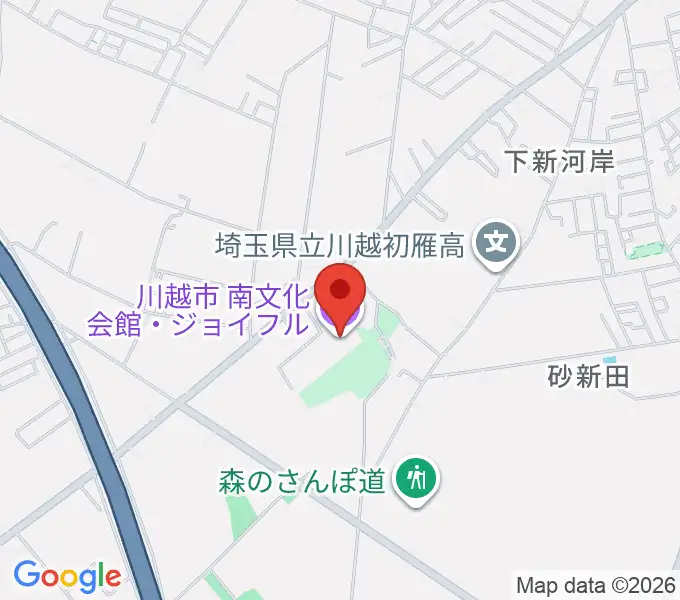 川越南文化会館 ジョイフルの地図