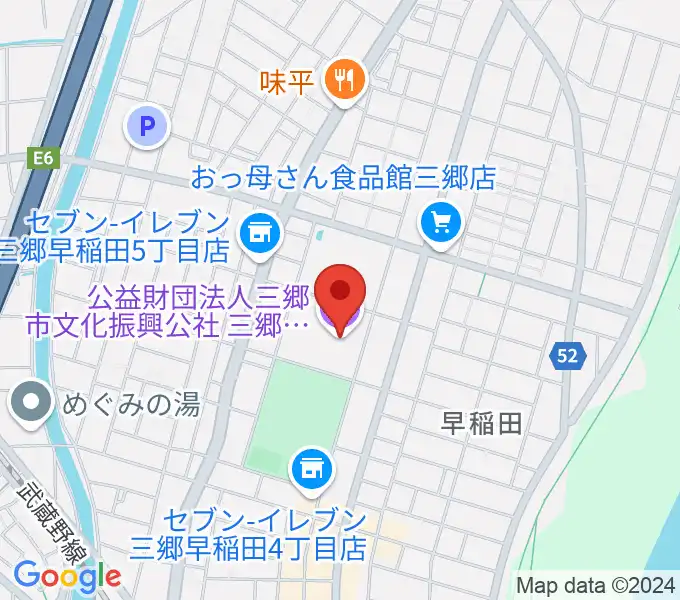 三郷市文化会館の地図