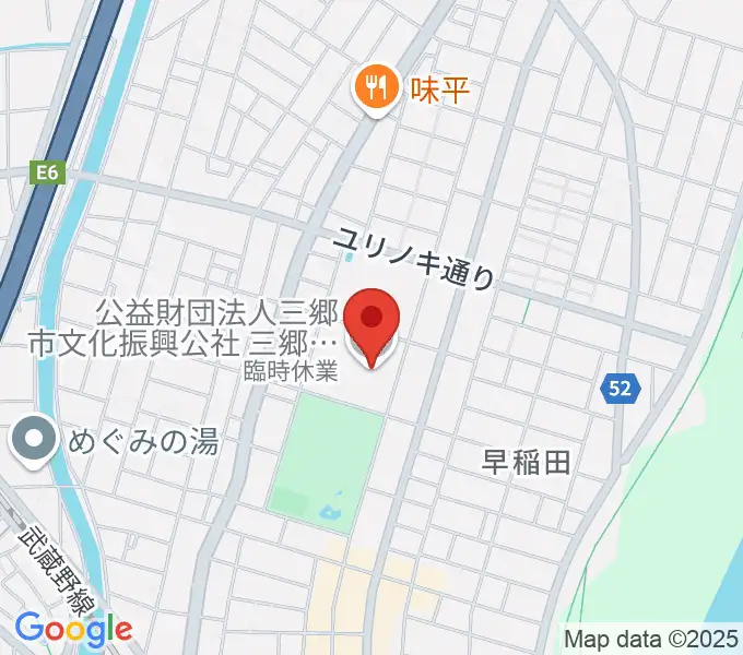 三郷市文化会館の地図
