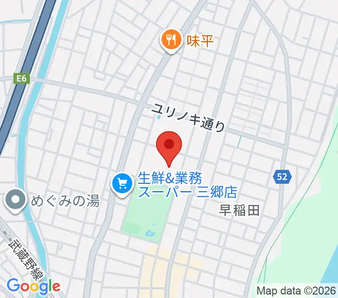 三郷市文化会館の地図