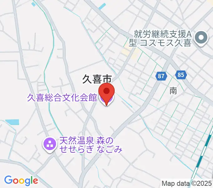 久喜総合文化会館の地図
