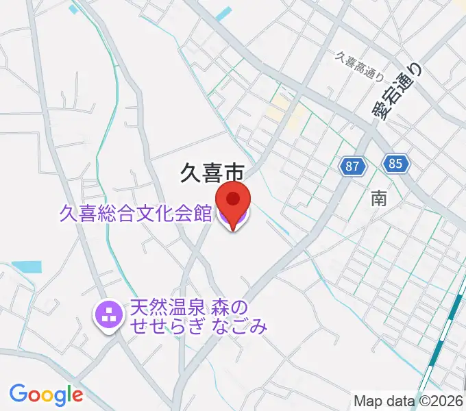 久喜総合文化会館の地図