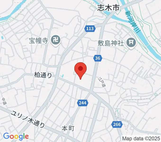 志木市民会館パルシティの地図