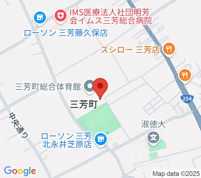 コピスみよし 三芳町文化会館の地図