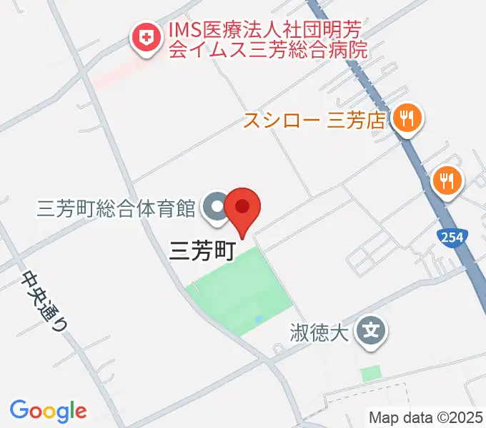 コピスみよし 三芳町文化会館の地図