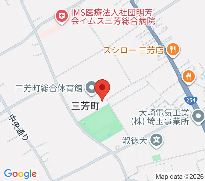コピスみよし 三芳町文化会館の地図