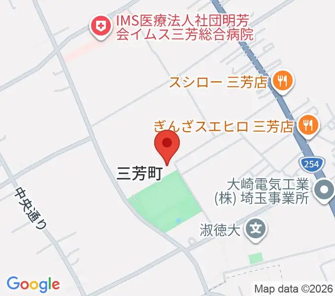 コピスみよし 三芳町文化会館の地図