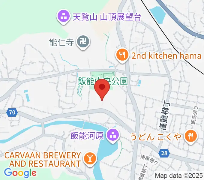 飯能市市民会館の地図