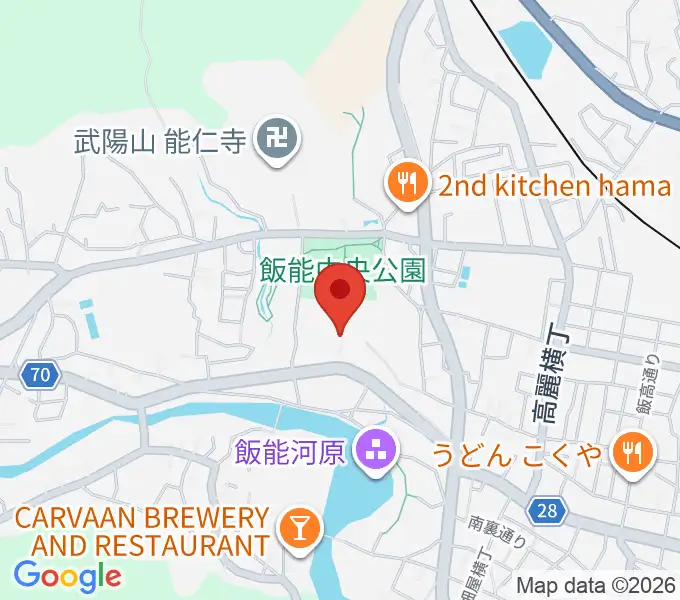 飯能市市民会館の地図