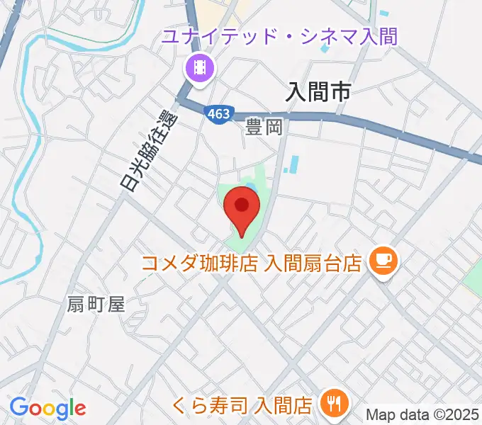 入間市市民会館の地図