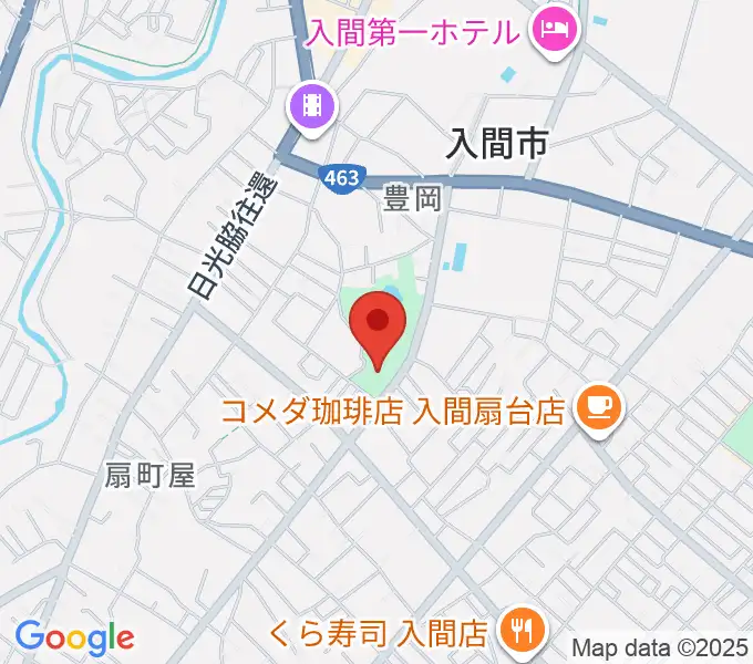 入間市市民会館の地図