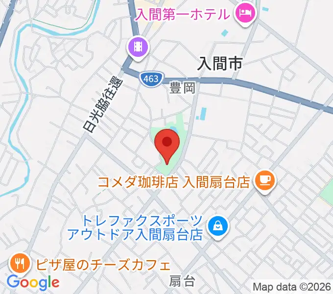 入間市市民会館の地図