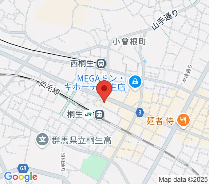 桐生VAROCKの地図