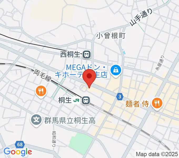 桐生VAROCKの地図
