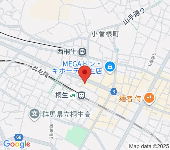 桐生VAROCKの地図