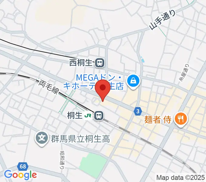 桐生VAROCKの地図