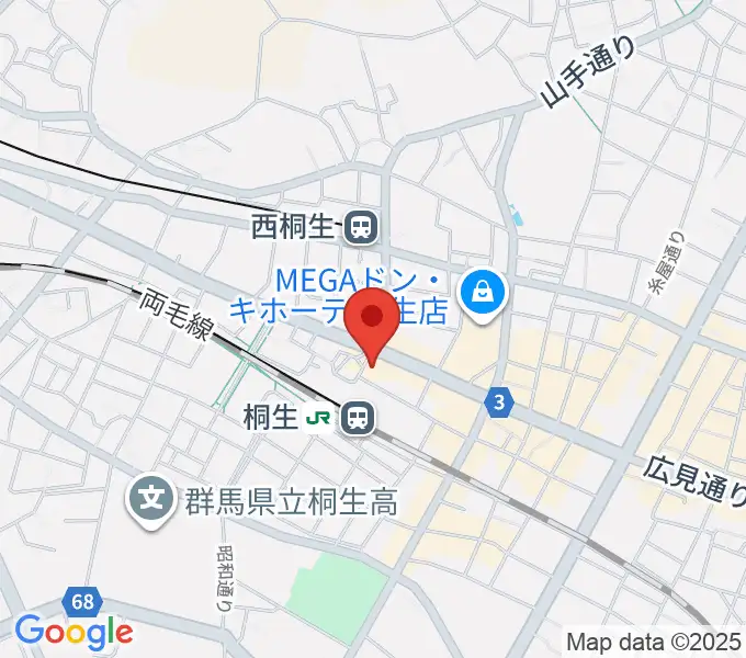 桐生VAROCKの地図