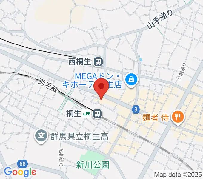 桐生VAROCKの地図