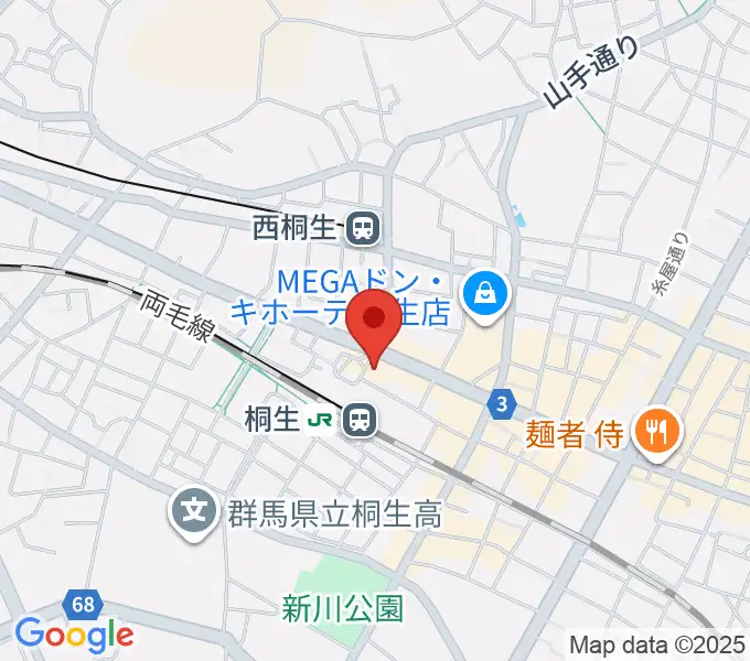 桐生VAROCKの地図