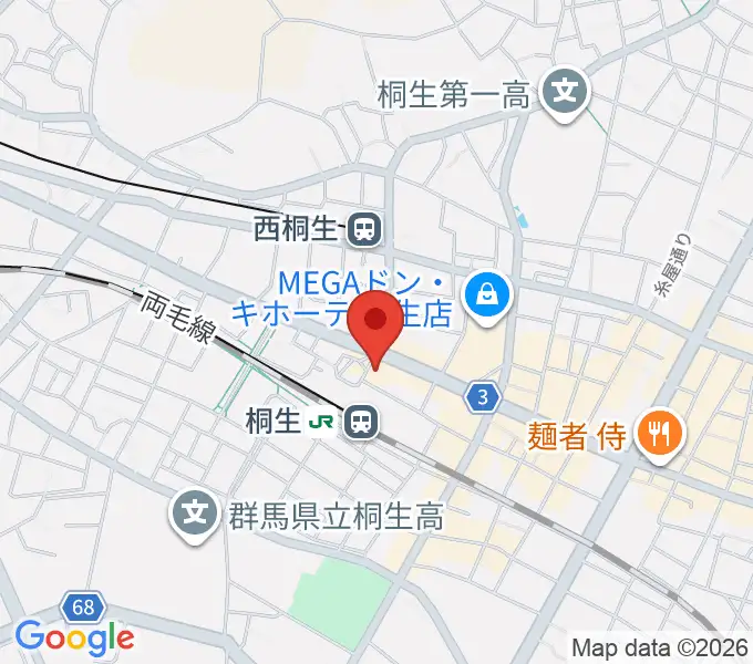 桐生VAROCKの地図