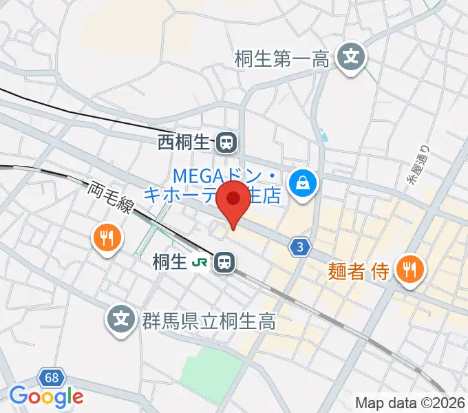 桐生VAROCKの地図