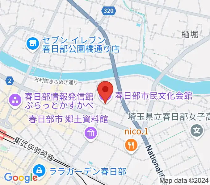 正和工業にじいろホールの地図