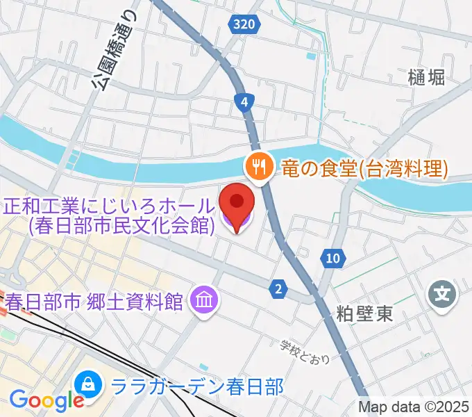 正和工業にじいろホールの地図