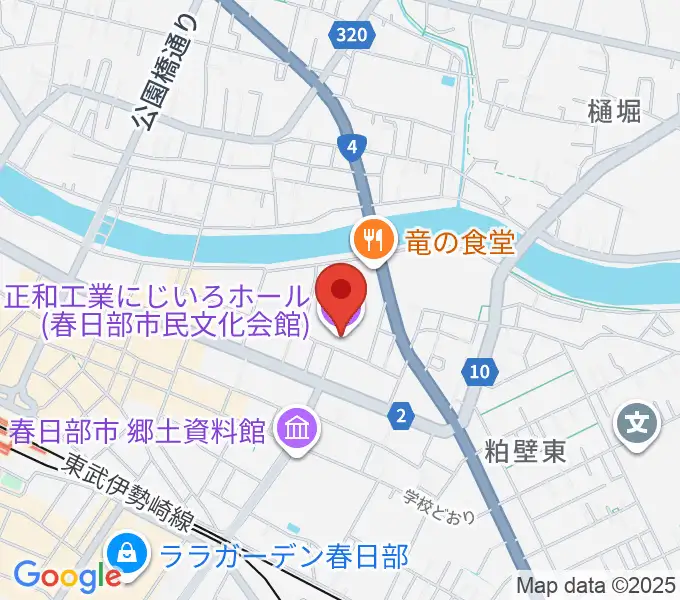 正和工業にじいろホールの地図