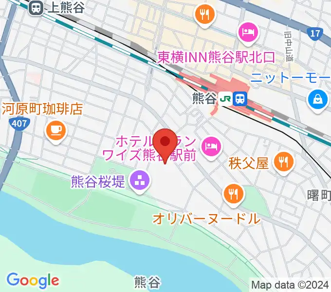 熊谷市立文化センター文化会館の地図