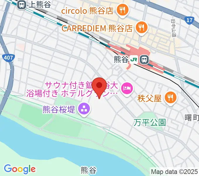 熊谷市立文化センター文化会館の地図