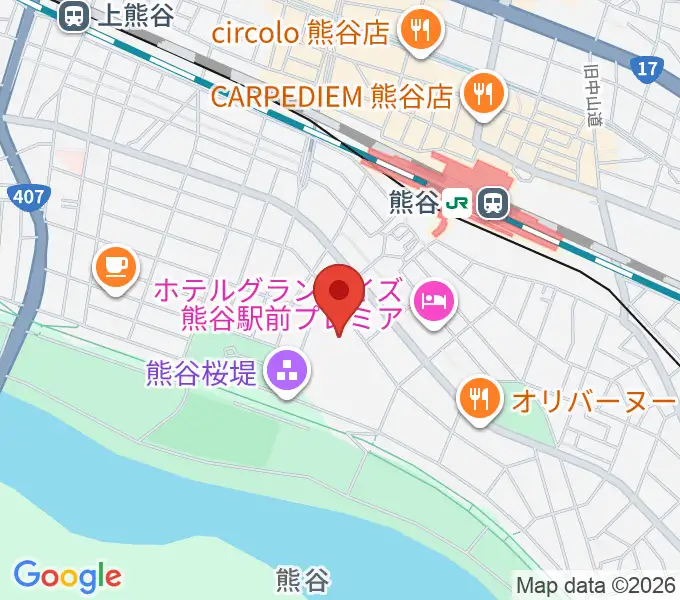 熊谷市立文化センター文化会館の地図