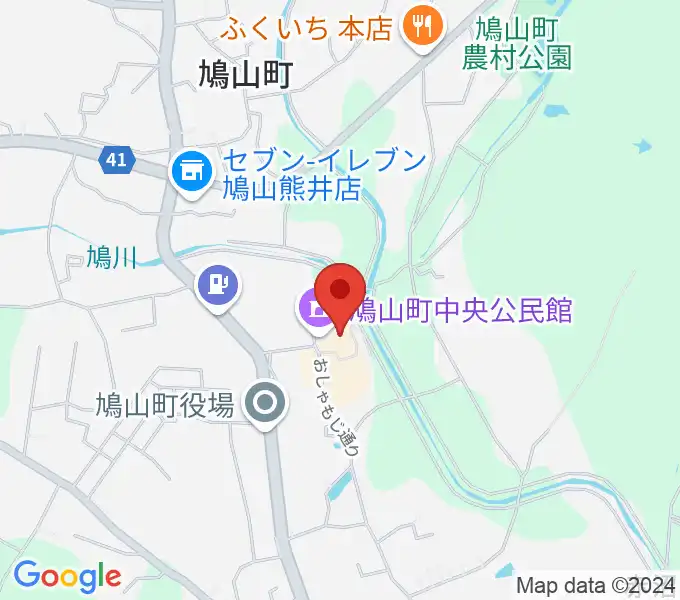 鳩山町文化会館の地図