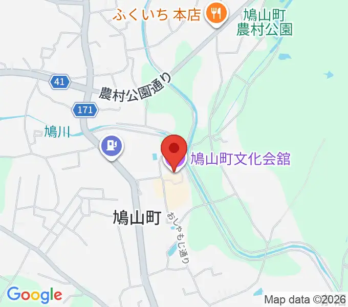 鳩山町文化会館の地図